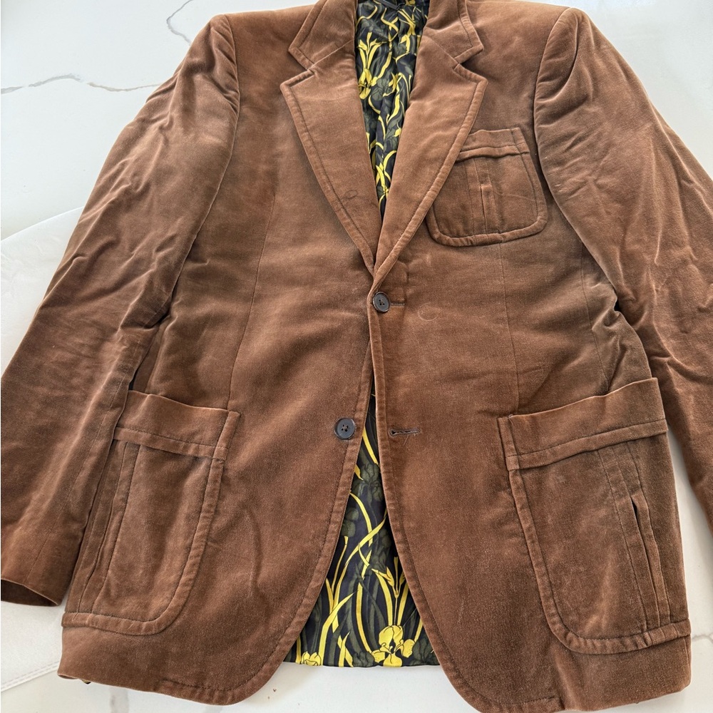 Burberry Brown and Yellow Floral Detail